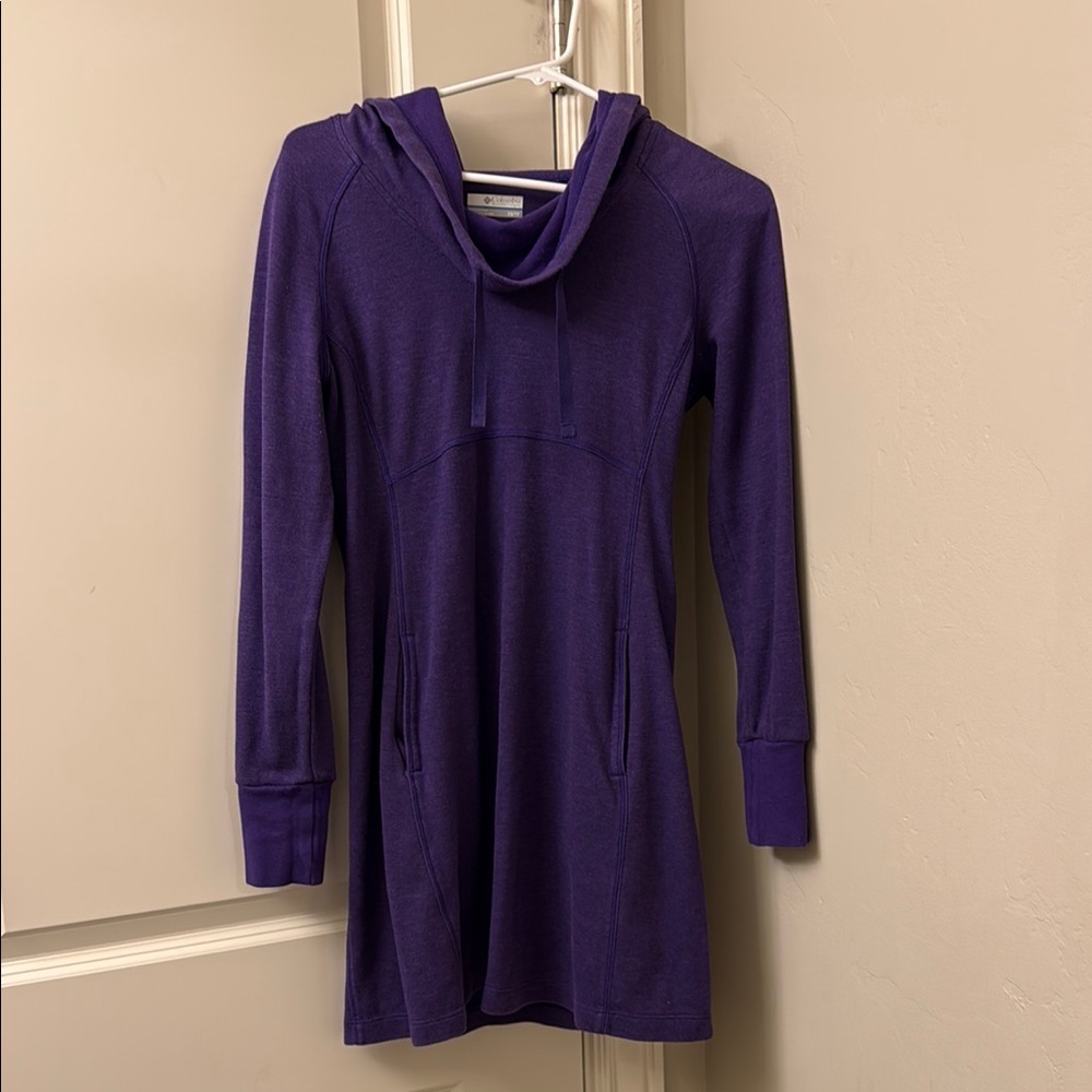 Cozy Purple Hooded Dress